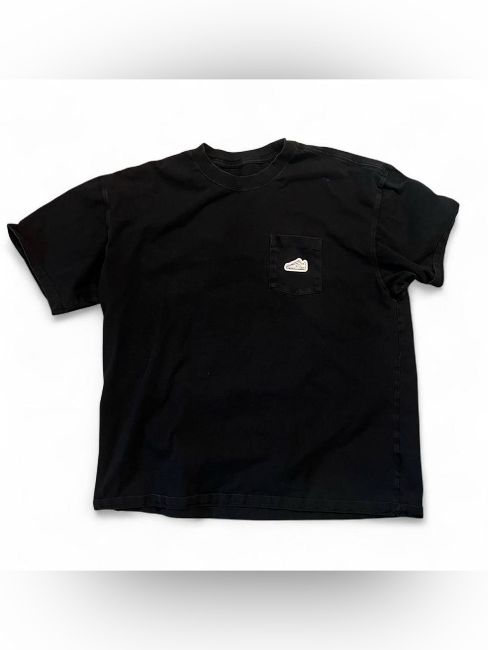 Nike Black Short Sleeve Pocket Tee with Airforce shoe on pocket